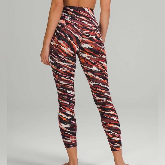 Lululemon Lunar New Year Align High-Rise Pant 25" Tiger Tide Smoky Red Multi 4 - Picture 1 of 7